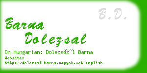 barna dolezsal business card